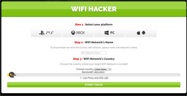 Hacking software for wifi password